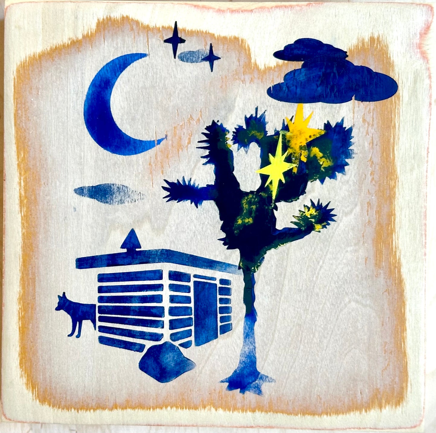 Original Kreaturetown Wood Panel: 6x6