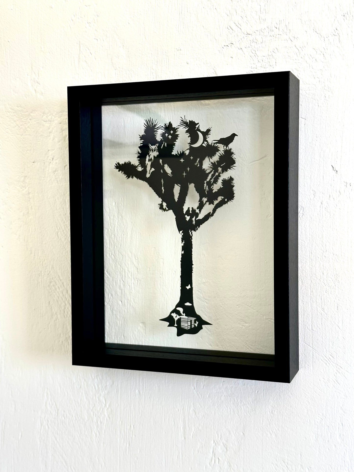 Joshua Tree: Framed-Float "Tree" 5x7 Cut Paper