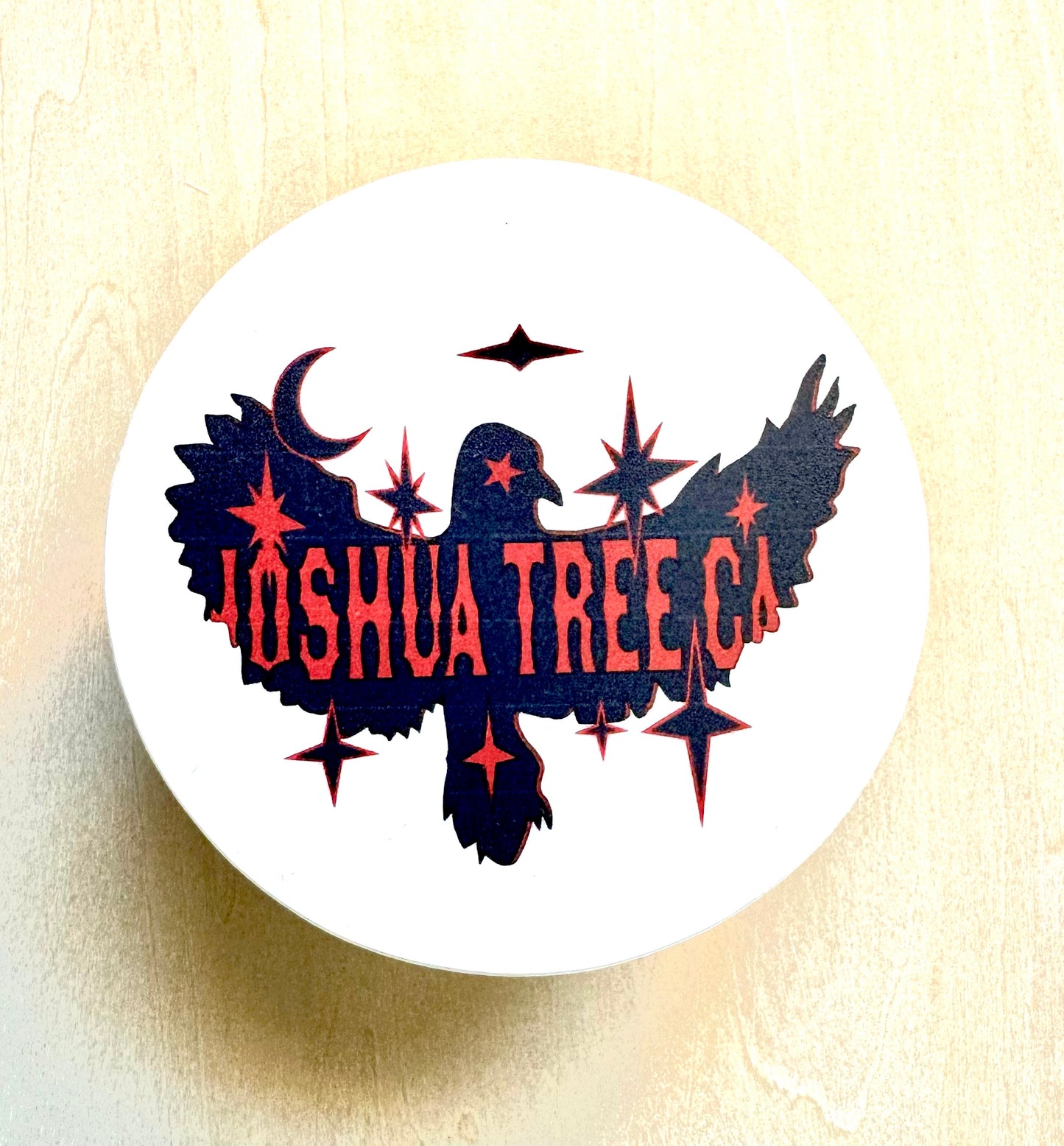 3" Circle sticker: Nighthawk & Blue Stars