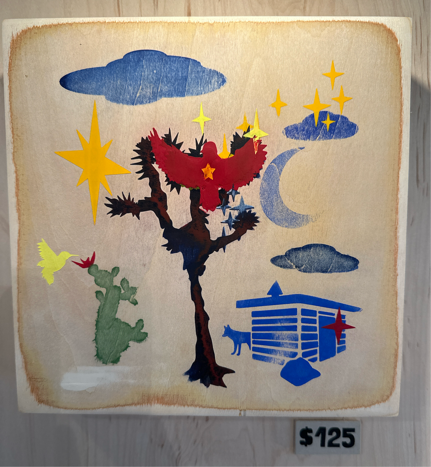 Original Kreaturetown Wood Panel: 8x8"