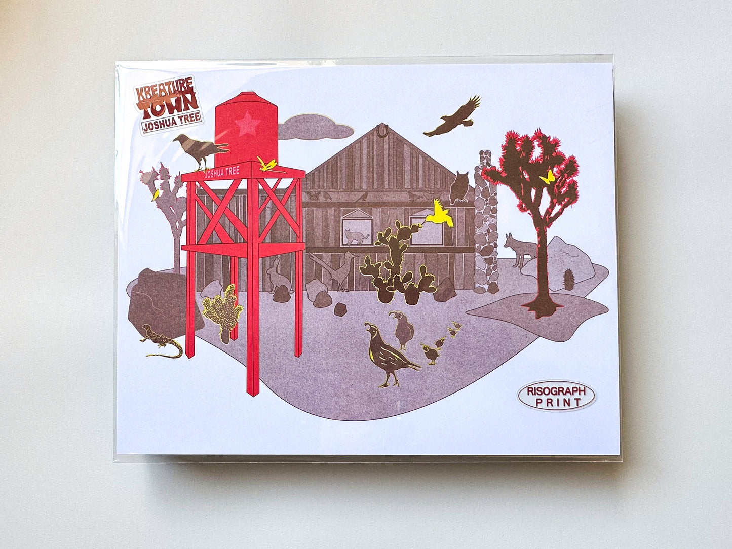 Joshua Tree: "Desert Ranch" 11x14 Risograph Print