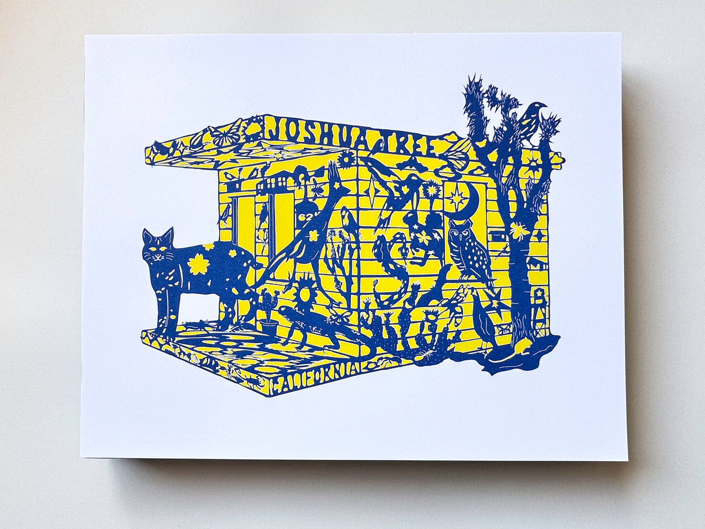 Joshua Tree: "Homestead" 11x14 Risograph Print
