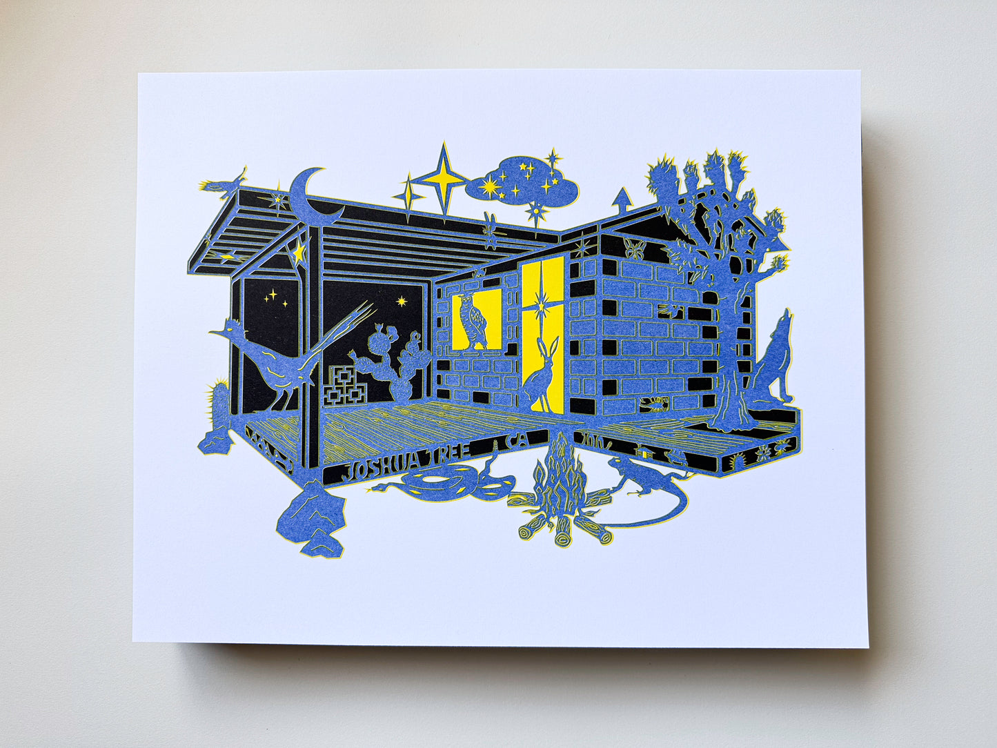Joshua Tree: "Moon & Stars" 11x14 Risograph Print