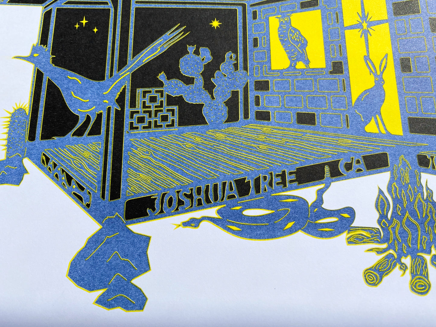 Joshua Tree: "Moon & Stars" 11x14 Risograph Print