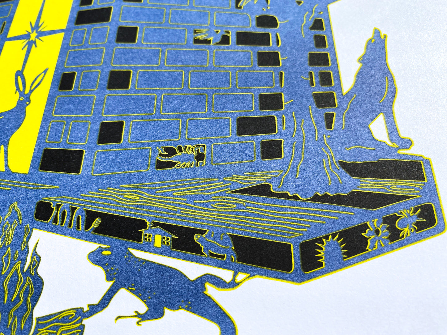 Joshua Tree: "Moon & Stars" 11x14 Risograph Print