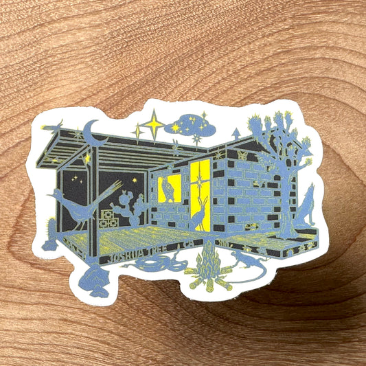 2.5 Mini Sticker:  Moon & Stars (Blue Cabin)